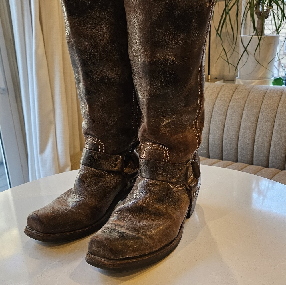 Frye Harness Boot - Brown - Women's Size 10